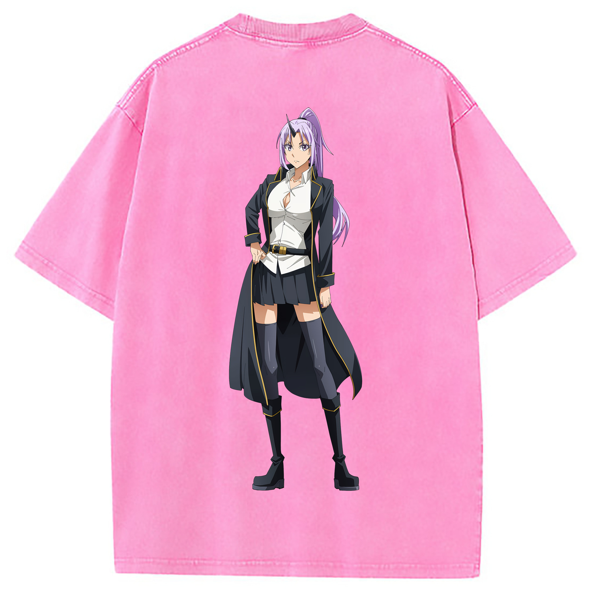（画像用） 転スラ Regarding Reincarnated to Slime 綿100% ヴィンテージ風 半袖Tシャツ（背面プリント）